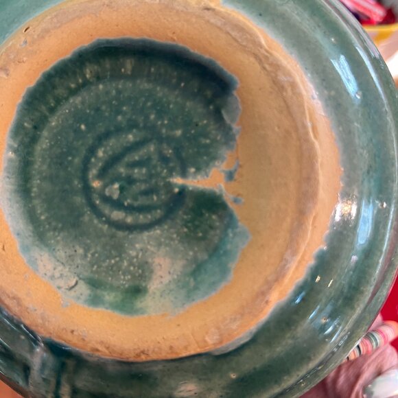 Vintage Moss Green McCoy Pottery Pitcher - Picture 5 of 5